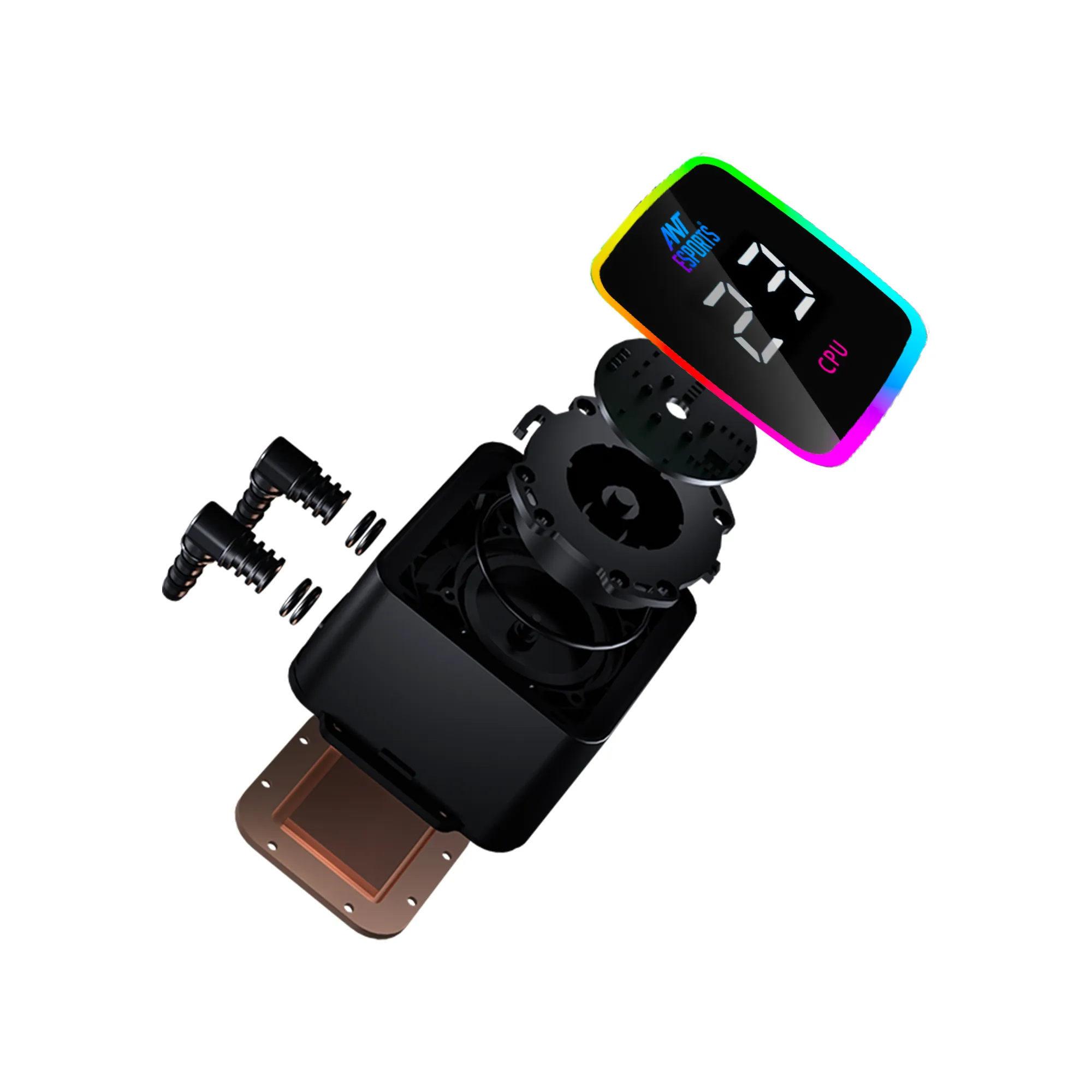 Ant Esports CPU Cooler Liquid ICE Flow 360 ARGB view 3